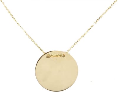 Geel gouden ketting met ronde hanger