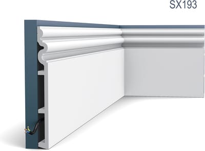 Plint Orac Decor SX193 LUXXUS AUTOIRESierlijst Lijstwerk neo-classicisme stijl wit 2 m