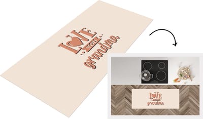 Keukenloper - Loper keuken - Oma - Quotes - Love you grandma - Spreuken - 120x50 cm - Keukenloper vinyl