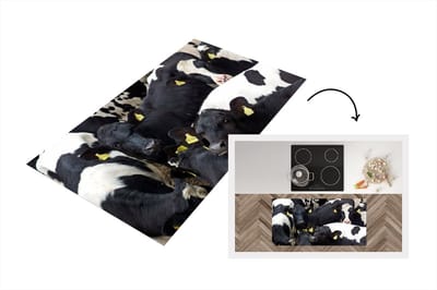 Keukenloper - Loper keuken - Koe - Kudde - Boerderij - Dieren - 120x60 cm - Keukenloper vinyl