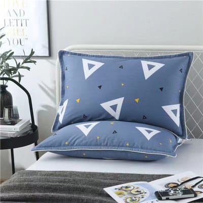 Taie d'oreiller rembourrée matelassée en pur coton 48 cm x 74 cm, taie d'oreiller en coton pour chambre à coucher, housse de coussin simple et tendance, textile de maison à rayures douces, salon 74 cm* 48 cm
