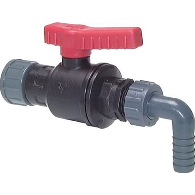 PP 2-Weg Kogelkraan G 3/4'' 16 mm Slangpilaar
