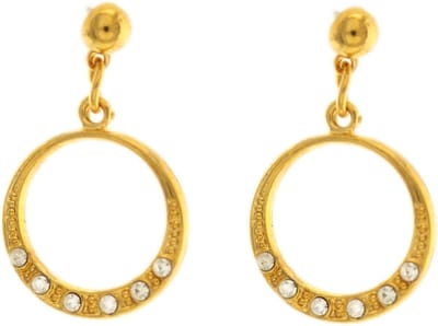 Behave - Dames oorhangers rond goudkleur feestelijk klassiek 2,5 cm