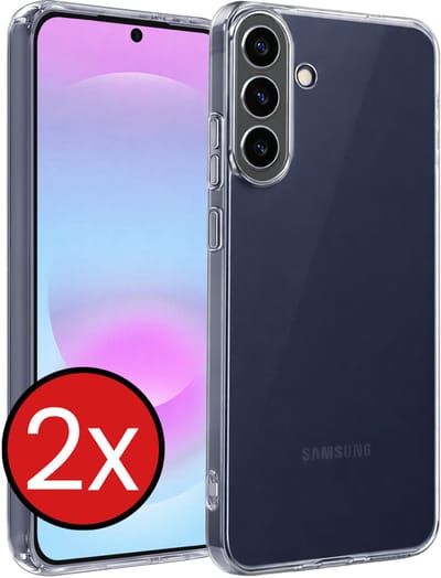 Hoesje - 2 Stuks - Geschikt voor Samsung Galaxy A37 - Sterk & Shockproof - Telefoonhoes - Back Cover - Case Siliconen - Telefoon Hoes - Transparant