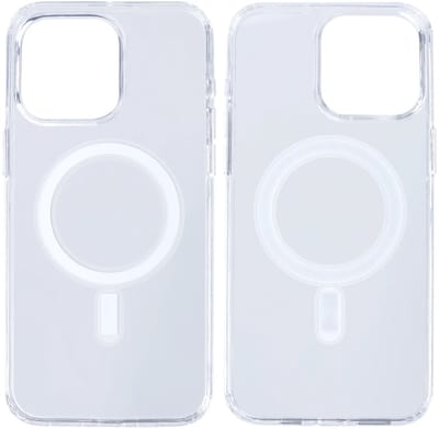 Rixus Voor iPhone 15 Pro Max Magnetisch Transparant Hoesje