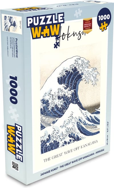 Puzzel Japanse kunst - The great wave off Kanagawa - Hokusai - Legpuzzel - Puzzel 1000 stukjes volwassenen