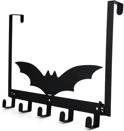 Dailygoody - Zwarte Gothic Vleermuis Deurhaken voor Handdoeken