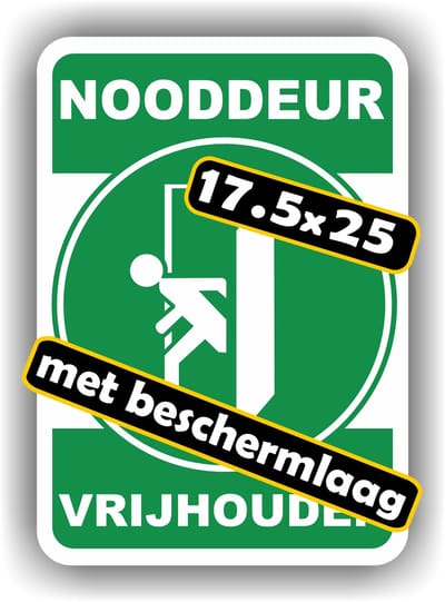 Jerma-Nooddeur-Nooduitgang vrijhouden sticker-veiligheidssticker