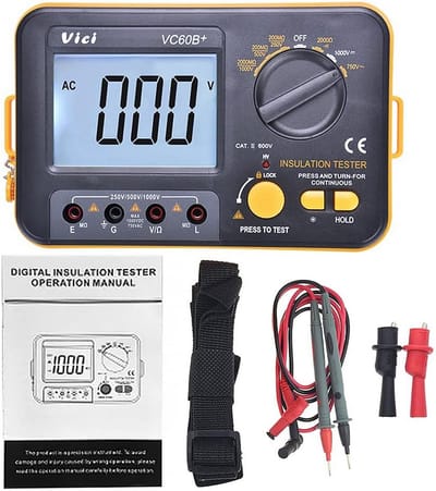 Digitale Isolatietester Megohmmeter 1000V voor Elektrische Installaties en Apparatuur
