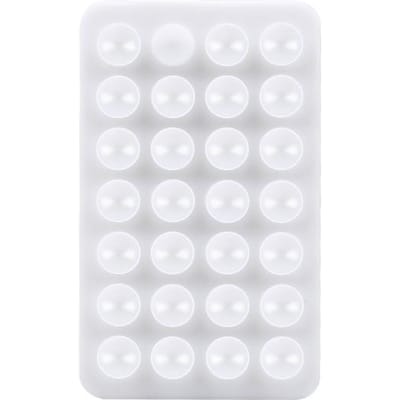 Support de téléphone à ventouse en silicone, antidérapant et adhésif, pour selfies et vidéos blanc