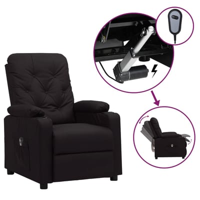 vidaXL - Fauteuil - elektrisch - verstelbaar - kunstleer - zwart