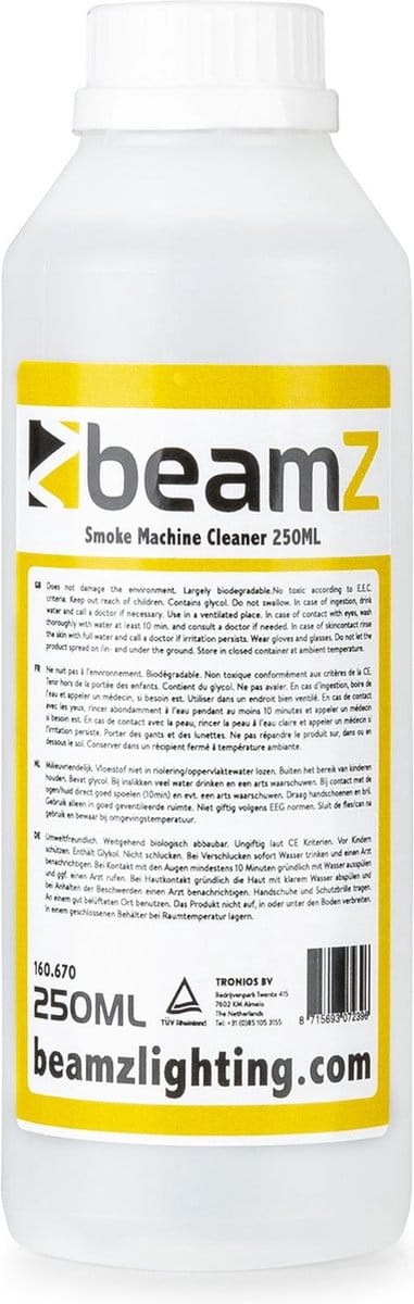 Rookmachine reinigingsvloeistof - BeamZ reinigingsvloeistof voor rookmachines - 250ml
