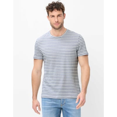 Brax Heren Shirt  Style TJADE white, lichtblauw, maat M