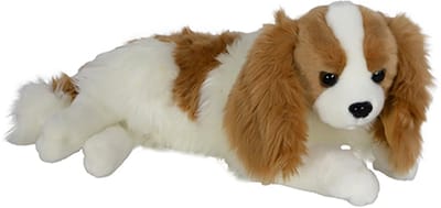 Boony natural decorations kingcharles spaniel pluche bruin wit - 35cm
