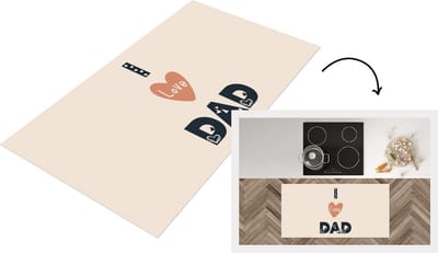 Keukenloper - Loper keuken - Vaderdag - Spreuken - Quotes - I love dad - 120x60 cm - Keukenloper vinyl