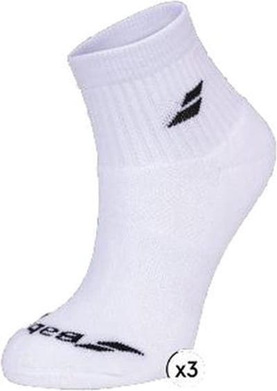 Babolat Quarter 3 Pairs Pack Sokken - sportsokken - wit - Unisex