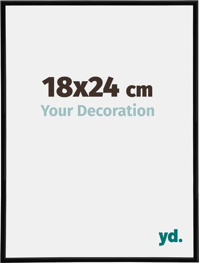 Your Decoration - Fotolijst 18x24 cm - Kunststof - Zwart Hoogglans - Annecy