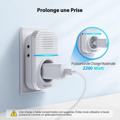 Draadloze Deurbel met 400 m Bereik en Waterdichte Ontvangers - Oplaadfunctie en Ledlicht - Set met 1 Bel en 2 Ontvangers, 60 Melodieën, 5 Volumeniveaus voor Thuis, Kantoor en Hotel