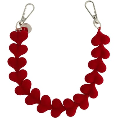 123watches Telefoonkoord Fluwee - rood - zilver - Geschikt voor iPhone en andere smartphones