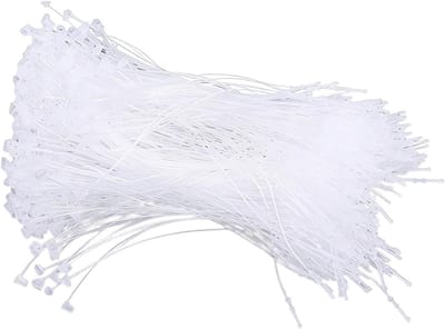 1000 Stuks Transparante Plastic Sluiting met 13 cm Lussen voor Veiligheidslabels, Prijslabels en Kledingetiketten
