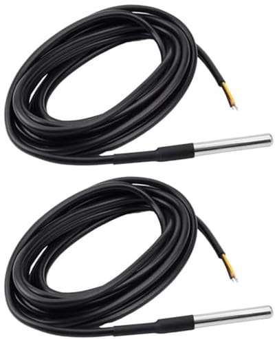 Temperatuursensoren 2 stuks met 10 meter kabel - Waterdicht, Digitale en Compatibel met Arduino en Raspberry Pi