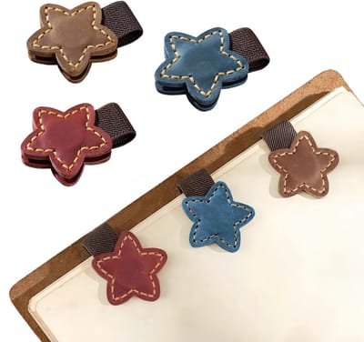 Handgemaakte Stervormige Magnetische Boekenleggers met Penhouder - 3 Stuks, Dubbelzijdige Magnetische Clips voor Boekenliefhebbers en Lezers, Perfect Cadeau voor Vrouwen en Mannen