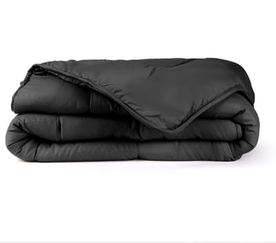 Felman 2-in-1 Dekbed - Wasbaar Dekbed - Dekbed Zonder Overtrek - Alle Seizoenen - Zwart - Antraciet - 240 x 200 cm