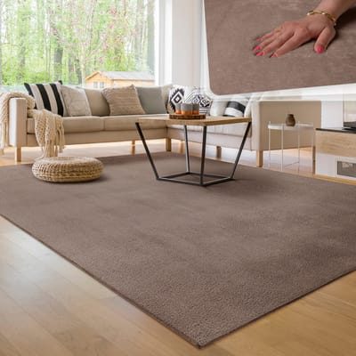 Paco Home Moderne woonkamer tapijt kortpolig wasbaar zacht uni effect bont antislip 60x100 cm