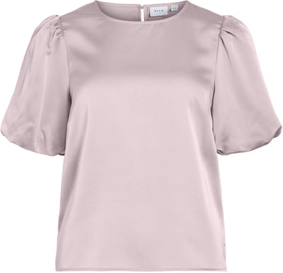 Vila T-shirt Viellette 2/4 Satin Puff Top - Noos 14107986 Cherry Blossom Dames Maat - 36