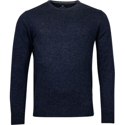 Baileys Trui Crew Neck Lambswool Single Knit Navy / male