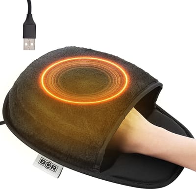 BOR® Verwarmde Muismat - Zwart en Roze - Verwarmde Muismat Voor Koude Handen - Muismat Verwarming - Handwarmer USB