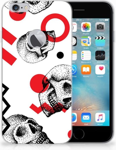 Silicone Back Case Apple iPhone 6 Plus | 6s Plus Skull Red