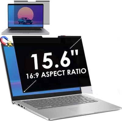 Famanu - Privacyfilter laptop - 15,6 inch - 16:9 - Magnetisch afneembaar - Anti-inkijk