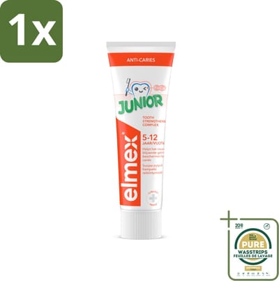 1 x Elmex Gel-Tandpasta Junior (5-12 Jaar) 75 ml- Tandpasta Voor Kinderen - Gaatjesbescherming - Aminfluoride - Tandpasta Gel - Kindertandpasta