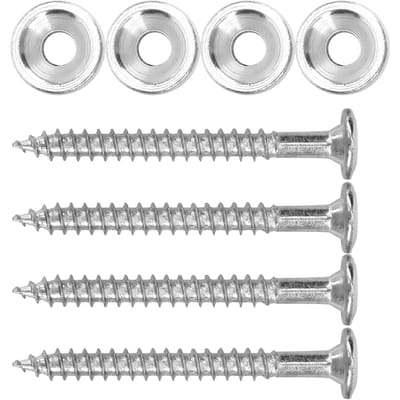 4 Sets Gitaar Nekverbinding Busset Metalen Hulsbout met Schroef Accessoire voor Elektrische zilver