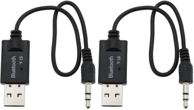 Dailygoods - USB Bluetooth naar AUX Kabel - Bluetooth 4.2 - Zwart - Audio Adapter - Geschikt voor Mini Cooper Gen 2 en 3 - 2 Stks
