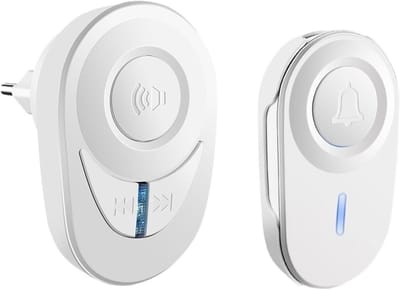 Draadloze Deurbel - Smart Home Bel - Noodoproep Herinnering - 150 Meter Bereik - IP44 Waterdicht - Wit