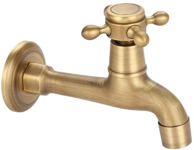 Dailygoody - Vintage Wandkraan van Massief Messing - G1/2 - Voor Keuken en Badkamer