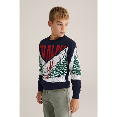 We Fashion Pullover Dark Blue Size: 110/116 | Sweaters and Cardigans Outlet | Unisex | Groen