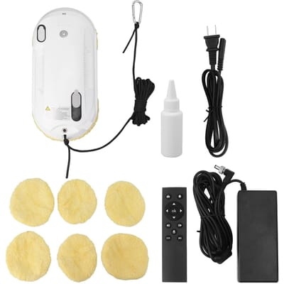 Robot Lave-vitres avec Pulvérisation d'eau Automatique AC 100?Outils Robotiques de Nettoyage de Fenêtres 240V 650mah 2800pa