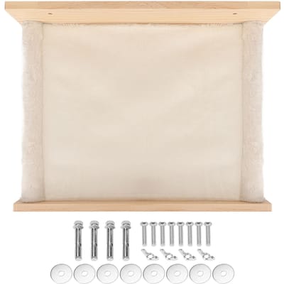 Aan de muur gemonteerd kattenhangmatbed Ademend Wasbaar Ruimtebesparend Kattenraam Zitplank Plank voor Binnen white
