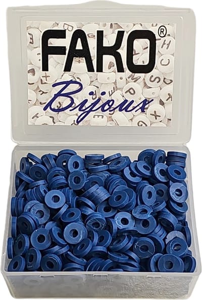 Fako Bijoux - Katsuki Disc Kralen Box - Polymeer Kralen - Surf Kralen - Kleikralen - 6mm - 700 Stuks - Navy Blauw