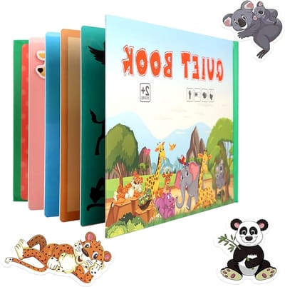 Allecto Plus - Montessori Rustig Boek voor Peuters | Interactief Educatief Speelgoed | Puzzelboek met Dieren | Peuterpuzzel voor Kinderen vanaf 2 jaar