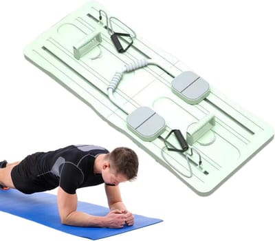 Pilates Trainingsbord - Thuis Fitness - Full Body Workout - Opvouwbaar Ontwerp - 105 x 40 cm - Groen