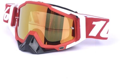 Motorbril/anti-UV antislipbril/racebril/skibril/motorfiets, off-road racen, ATV, ATV spons stofdichte bril/bril voor buitenactiviteiten voor volwassenen Rood en Wit