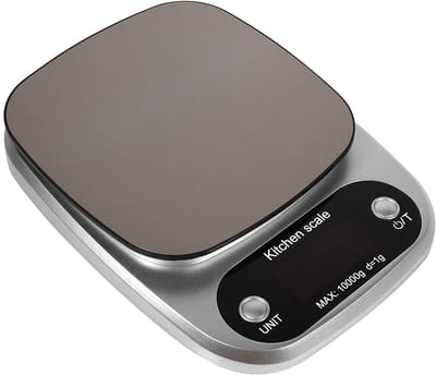 Allecto - Digitale Keukenvoedselweegschaal - Nauwkeurig - Multifunctioneel - Roestvrijstaal - Koken - Bakken - Tot 10 Kg - Geschikt voor Thuisgebru...