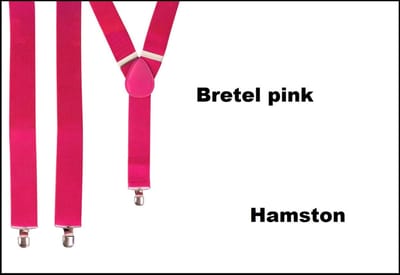 Bretel roze/pink 35mmbreed - Hamston Carnaval thema feest festival bretels fun broek