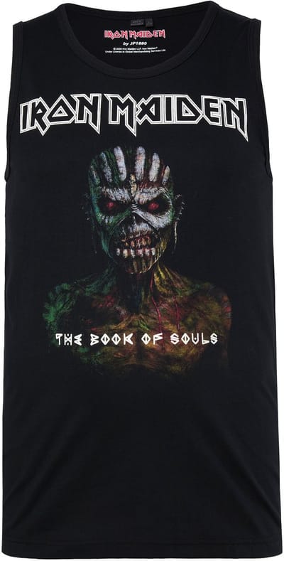 JP 1880 - Heren - Tanktop bandshirt Iron Maiden tot 8XL - Zwart - Maat 3XL