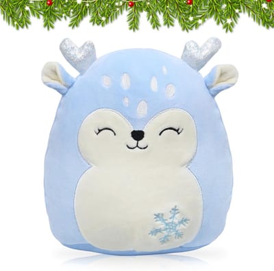 Schattig Pluche Kerstdier Eland Knuffel, 20 cm - Zacht Kerstcadeau voor Kinderen
