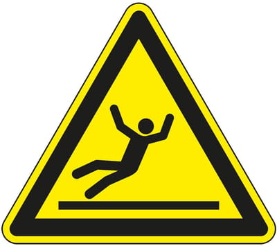 Waarschuwingsbord gladde vloer - kunststof - W011 200 mm